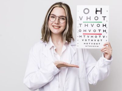 Examen de la vista con optometra prpfesional